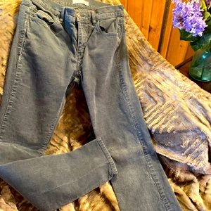 LOFT Modern Skinny corduroy pants size 2 in a sage green/gray color